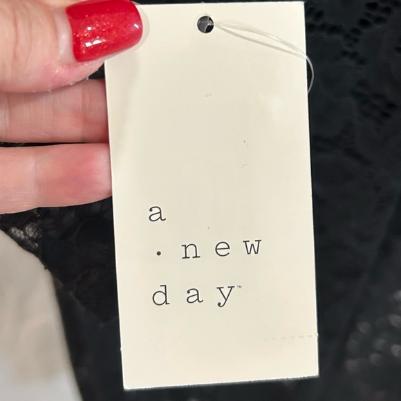 NWT a new day Black Lace Long Sleeve Dress    Size: Medium - Picture 6 of 8